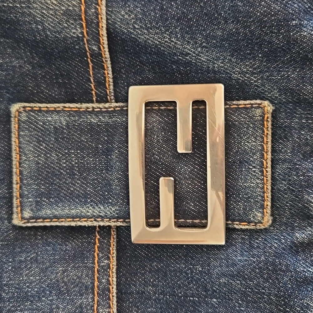 Auth Fendi Denim Mama Baguette - Picture 6 of 16